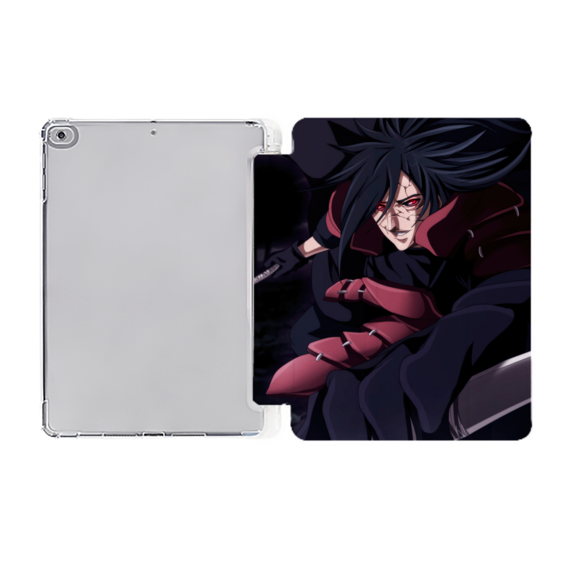 （画像用） NARUTO -ナルト- NARUTO -ナルト- 疾風伝 IPad ケース ペン収納付き 三つ折りスタンド PUレザー×シリコン 対応機種9.5/10.5/10.9インチ
